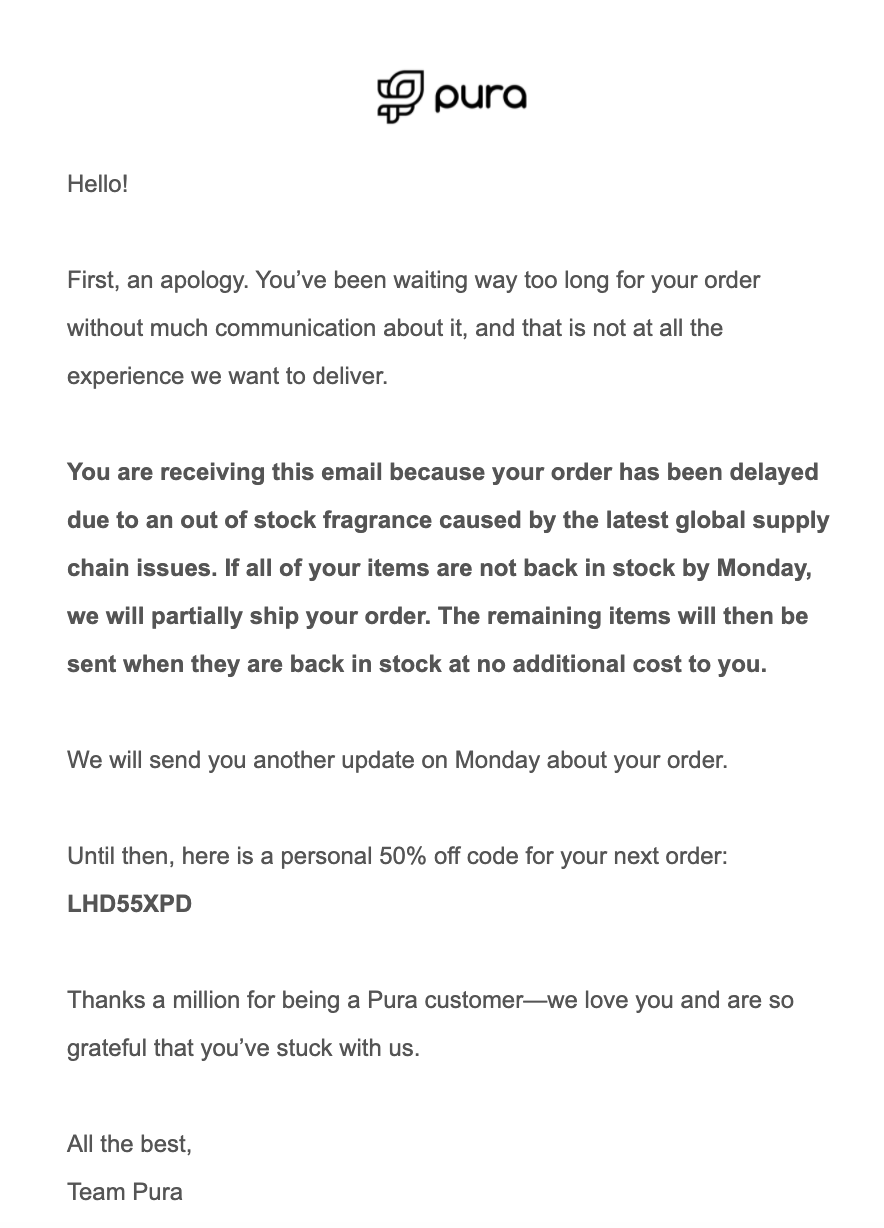 One of my first ever shipping delays. Buyer doesn't reply and just