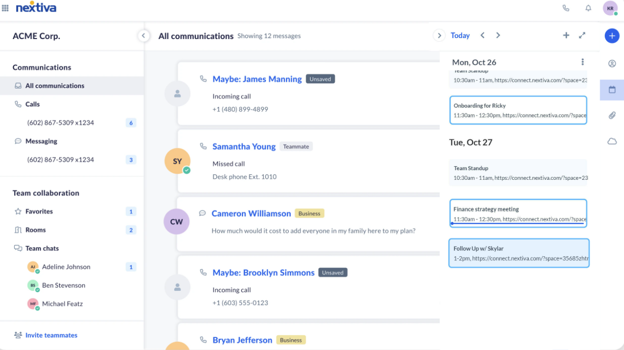 CRM integrations Nextiva