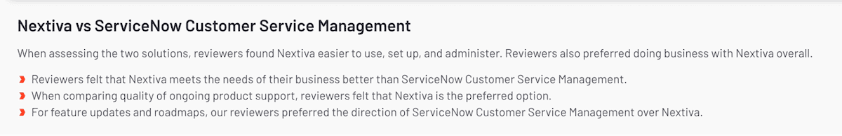 Nextiva vs ServiceNow