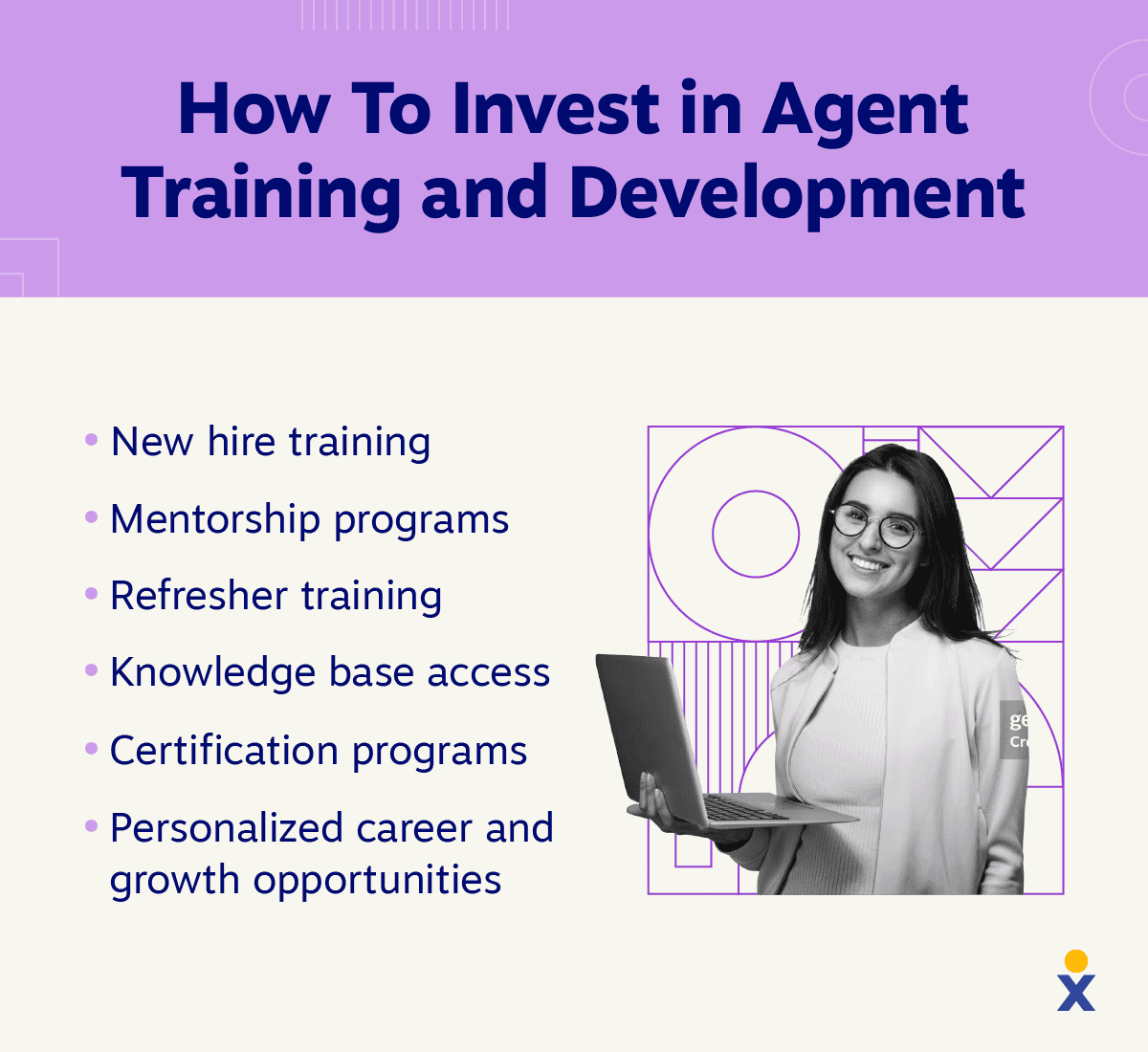 A list of how to invest in agent training, development, and upskilling.