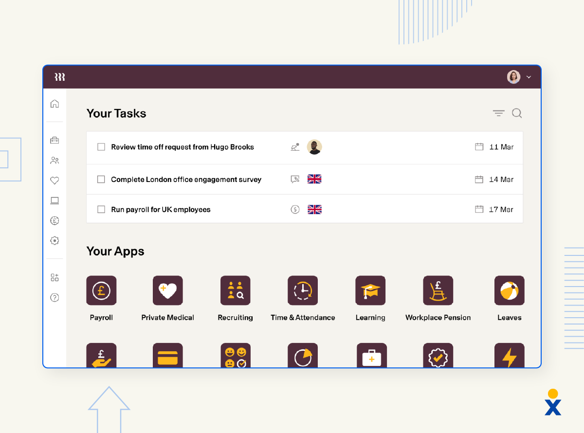 Screenshot of Rippling workforce management system