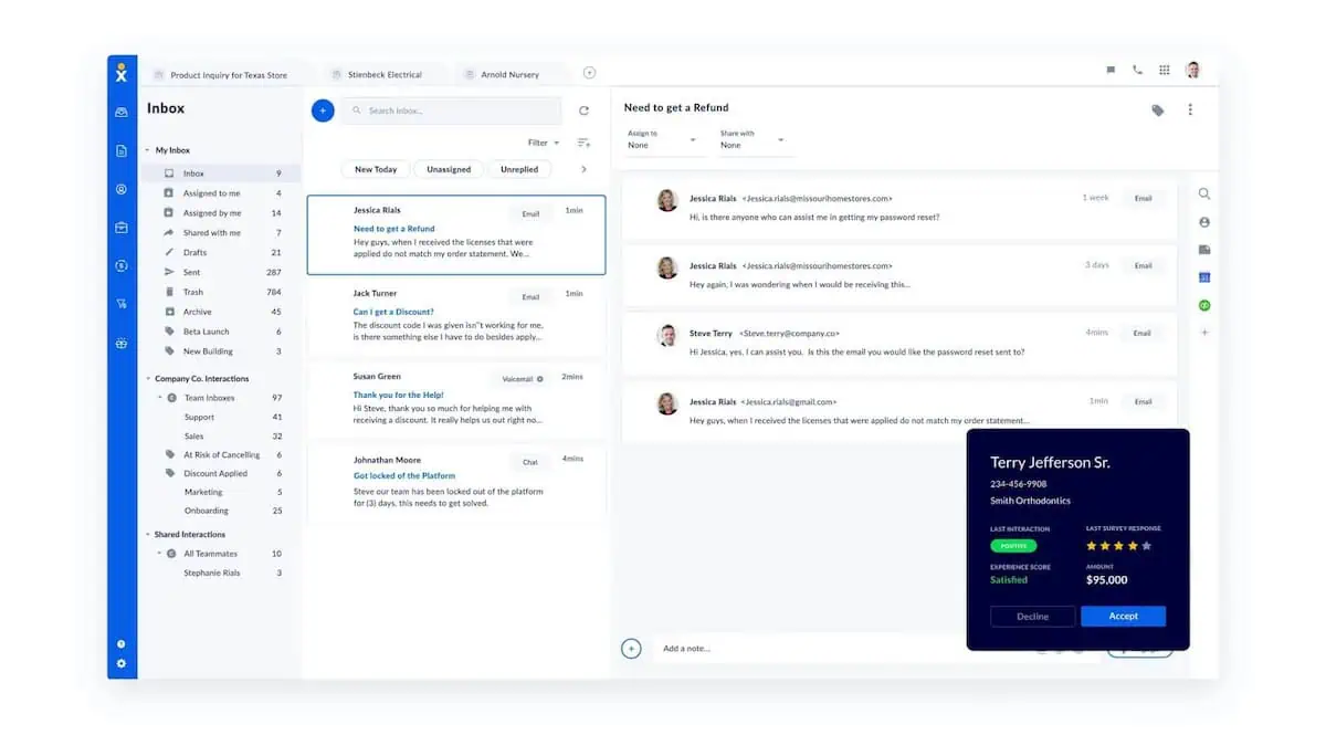 Nextiva interface