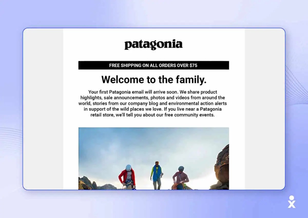 Patagonia as an example of mobile marketing via email marketing