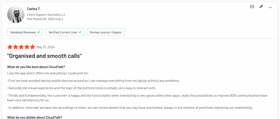 CloudTalk reviews