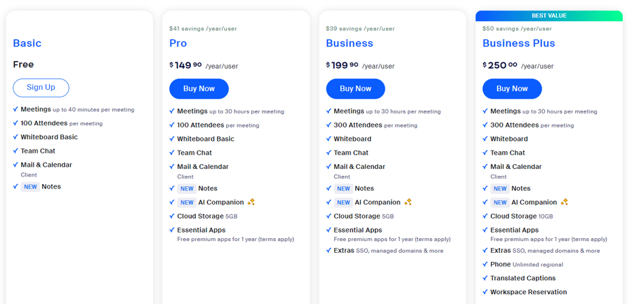 zoom pricing