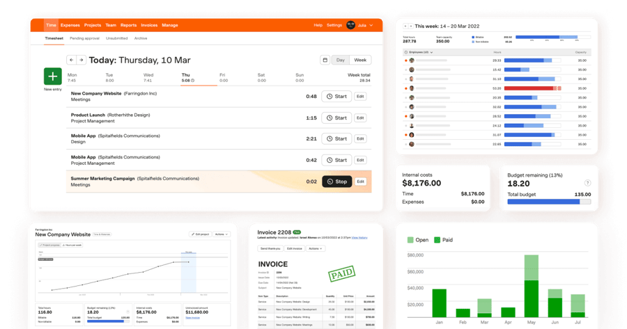  Harvest time tracking