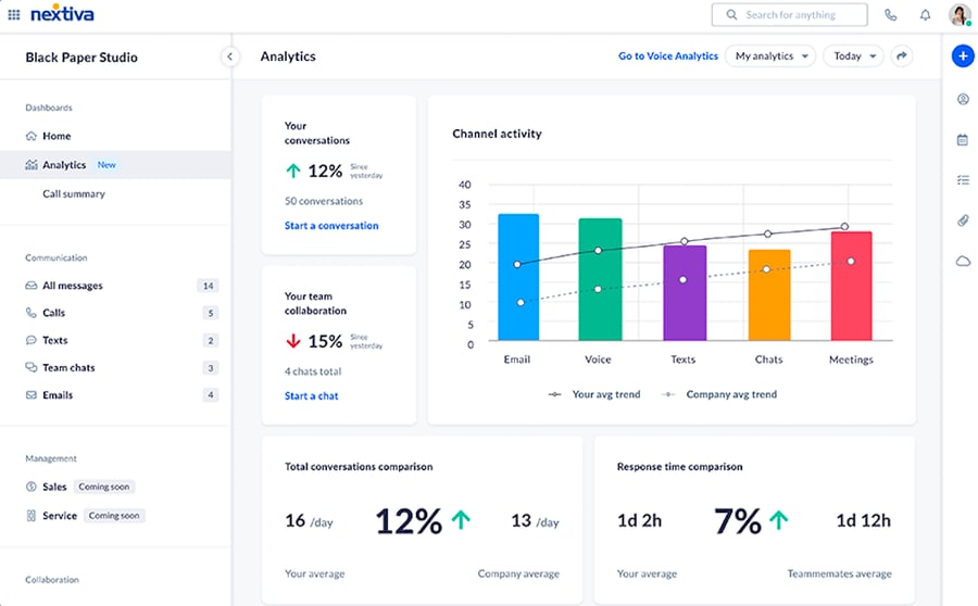 Nextiva voice analytics