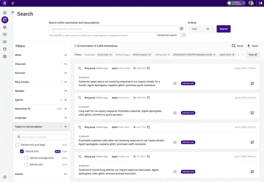 Talkdesk dashboard