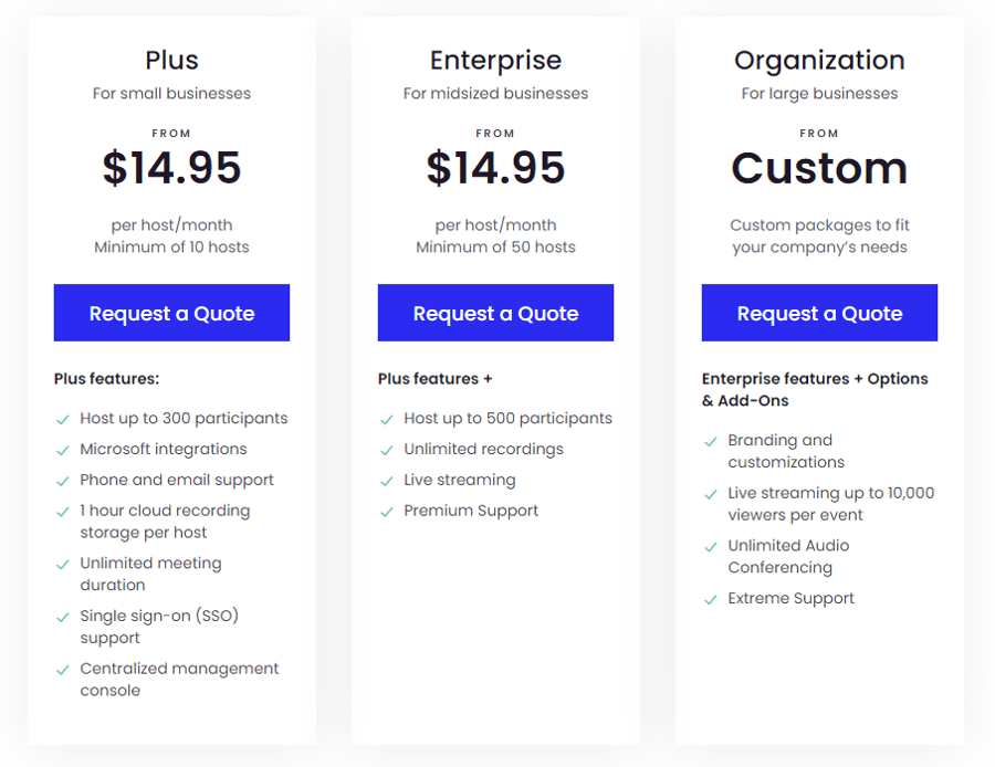 Lifesize pricing tiers