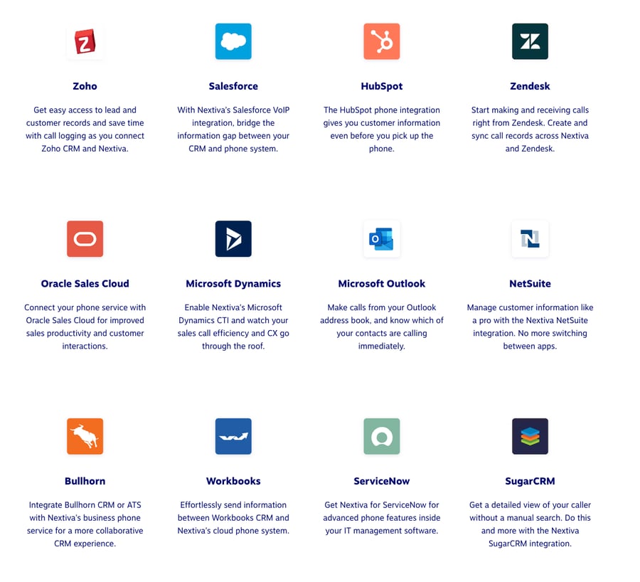 Nextiva's VoIP and UCaaS integrations