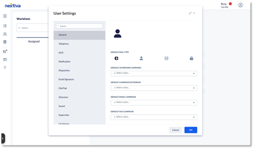 Nextiva Contact Center: User Settings | Nextiva Support