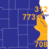 Area Codes 312, 773, and 708