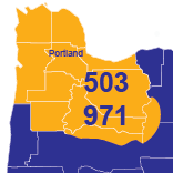 Area Codes 503 and 971
